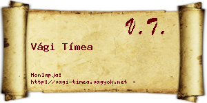 Vági Tímea névjegykártya
