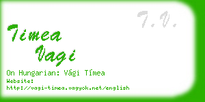 timea vagi business card