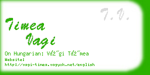 timea vagi business card